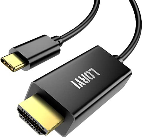 Cable USB C a HDMI 4K a 60Hz, cable USB tipo C a HDMI para oficina en casa de 6 pies para Thunderbolt 3/4, MacBook Pro 2021, iPad Pro 2021, Galaxy S22/21, Dell XPS 13 y más (se requiere modo DP Alt)