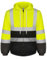Graunton Warnschutz Pullover Herren Mit Reißverschluss, Warnschutzjacke für Männer und Frauen，Reflektierendes Sweatshirt für Baustelle，Flughafen，Aktivitäten im Freien， Gelb schwarz, XL.