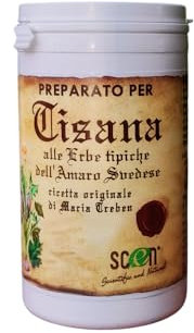 SCEN Preparato per TISANA alle Erbe Svedesi Ricetta Amaro Svedese Maria Treben Originale Digestiva Diuretica Drenante Gonfiore Addominale 100% Naturale