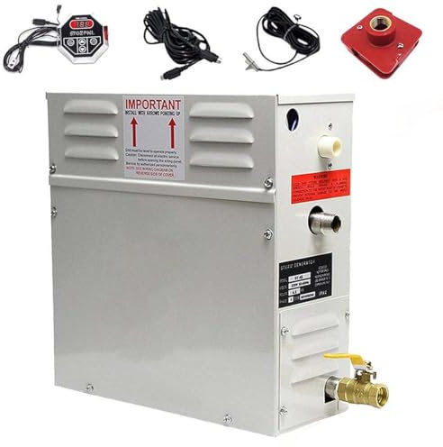 DPDZSW Generatore di Vapore per Sauna 3kw-18kw 220v, Generatore per Bagno di Vapore per Sauna/Doccia/Vasca/Spa Commerciale Domestica, Drenaggio Automatico, Riscaldamento Automatico,220V-3KW