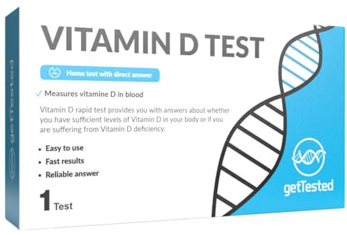 GetTested Vitamin D Test Kit at Home – Self-Test for Vitamin D Deficiency – Fast, Accurate Results – Easy to Use – No Lab Required – Includes Lancet, Buffer & Cassette – Finger-Prick Blood Test