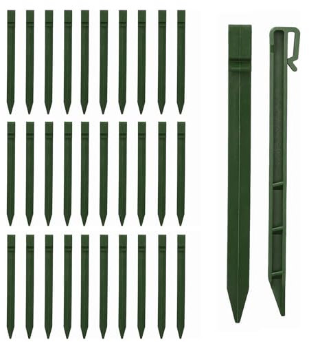 30 picchetti di ancoraggio per bordi paesaggistici, 24,6 cm, in plastica resistente, per esterni, per bordi paesaggistici, picchetti di ancoraggio in plastica, per bordatura, terrazza, tende da