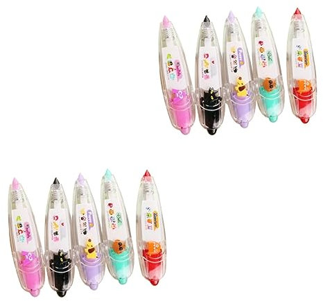 NUOBESTY 10stücke Dekorative Korrekturroller Druck-design Für Tagebücher Scrapbooking Und Briefe Farbvariationen Zufällige Auswahl Für Schule Und Büro