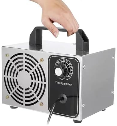 Industrieller Ozongenerator Auto 60000 mg/h, Ozongerät mit Timer, Ozon Luftreiniger für gegen Viren, Bakterien und Pilze bis zu 600㎡ Geruchskiller für Zimmer, Büro, Garage, Autos, Rauch und Haustiere