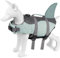 Voarge Giubbotti di salvataggio per cani squalo, Salvagente Cane Squalo con Manico e Catarifrangente, Pet Gilet di sicurezza Costumi da bagno Dog Life VestGrigio, S M (Grau, M)