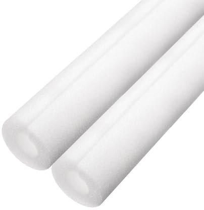 sourcing map Rohrisolierung, Schaumstoffrohr, geteiltes Rohr, 30 mm Innendurchmesser, 60 mm Außendurchmesser, Gefrierschutz für Kupferrohre, Weiß, 2 Stück