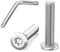 Dayalo Tornillos de cabeza plana, M8, tornillos de cabeza plana, acero inoxidable A2 V2A, tornillos Torx, rosca completa, M8 x 35 mm, 10 unidades