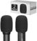 Geekria for Creators Lot de 2 pare-vent en mousse pour microphones de 8 mm de diamètre, housse en mousse anti-pop pour micro, filtre en mousse éponge compatible avec Sennheiser ME 2, ME 2-II (noir)