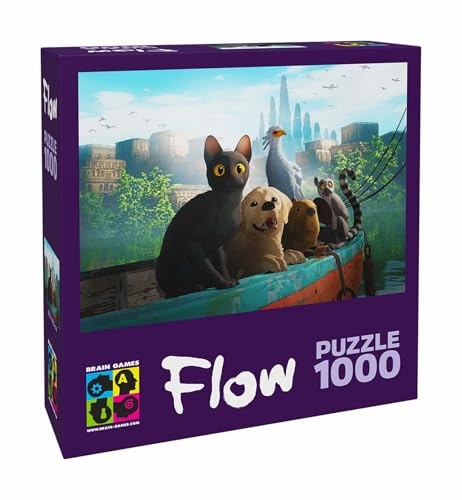 Brain Games - Puzzle Flow Tiere auf dem Boot – Puzzle auf dem Dekor des Multi-Prime-Animationsfilms Flow – Golden Globe, Caesar und Oscar des besten Animationsfilms