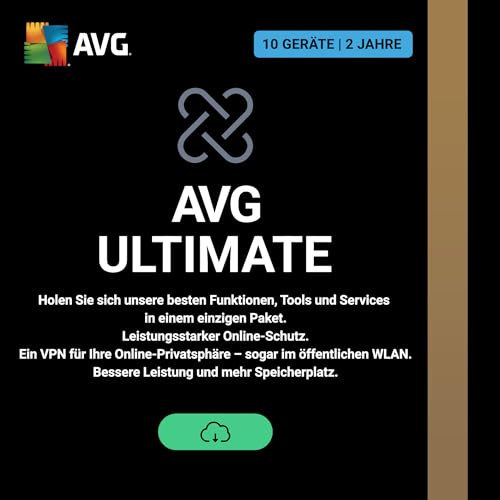 AVG Ultimate 2026 | 10 Geräte | 2 Jahre | Aktivierungscode per Email
