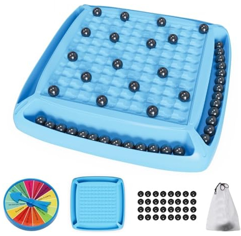 KINDLUME Ajedrez Magnético, Juego de Mesa con Imanes y Bolsa de Almacenamiento, Juego de Lógica Portátil, para Niños y Adultos Mayores de 8 Años para Viajes, Camping, Fiestas