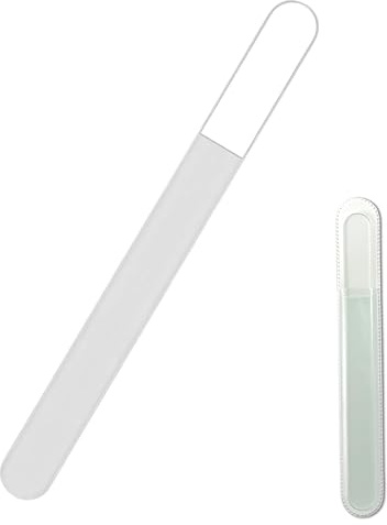 Large Professional Crystal Nail File – Genuine Czech Tempered Glass, Handmade – Professional Glass Nail File for Natural Nails, Manicure & Pedicure