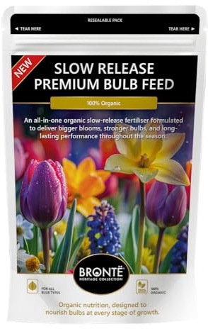 Bronte Heritage Bulb Fertiliser – Premium Organic Slow-Release Flower Bulb Feed for Tulips, Daffodils, Lilies, Dahlias & Alliums – Long-Lasting Plant Food for Bigger, Vibrant Blooms