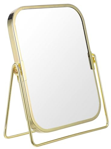 Angoily 360degré Miroir de Maquillage Double Face Pivotant sur Pied Miroir sur Table Élégant pour Coiffeuse et Soins du Visage