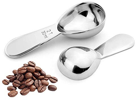 2 Tablespoon Measuring Spoon, Coffee Scoop Stainless Steel With Accurate Measurement Short Handle Metal Spoons 2Pcs Set For Tea Sugar Flour (1 tbsp & 2 tbsp)