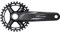 SHIMANO Unisex – Erwachsene M5100-1 Kettenradgarnitur, schwarz, Einheitsgröße