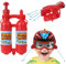 TE-Trend Kinder Feuerwehr Wasserspielzeug Set 3-teilig Wasserpistole Tankrucksack Maske Wasserspritze Wasserspritzpistolen Rot