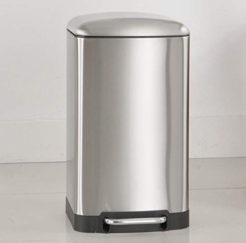 DSJJ Pattumiera Acciaio Inox Tipo di Pedale mobilia e Grande capacità Commerciale 20 l 30 l
