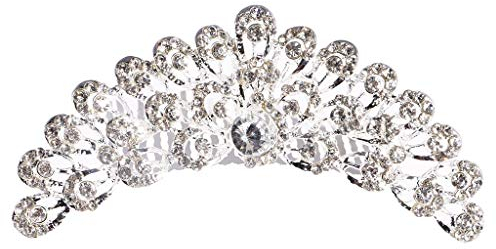 Inzopo Hochzeit Braut Kristall Tiara Pfau Krone Stirnband Haarkamm Pin Zubehör Haarschmuck