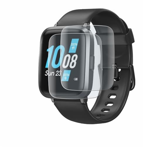 BROTECT Full-Cover Schutzfolie Matt für Tomshoo Smartwatch 1.3 (2 Stück) - Full-Screen Displayschutz-Folie, 3D Curved, Anti-Reflex