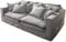 DELIFE Big-Sofa Noelia Grau 240x145 cm mit Kissen Hussensofa
