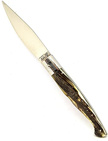is lunas Coltello Da caccia Sardo PATTADA Artigianale TASCABILE MANICO IN CORNO SARDEGNA da COLLEZIONE Coltelli sardi artigianali coltellino fatto a mano LUNGHEZZA LAMA 10 CM APERTO 21 CM CHIUSO 12