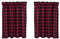 Betos Tenda da cucina corta Tenda da bistrot vintage Tende Cucina Country Motivo a Quadretti Tendine a Quadretti Buffalo Check tende corte per finestre piccol, Rosso e nero 68*90cm x 2 pezzi