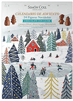 Milchschokolade Adventskalender 3D Figuren 216 Gramm - 24 Schokoriegel