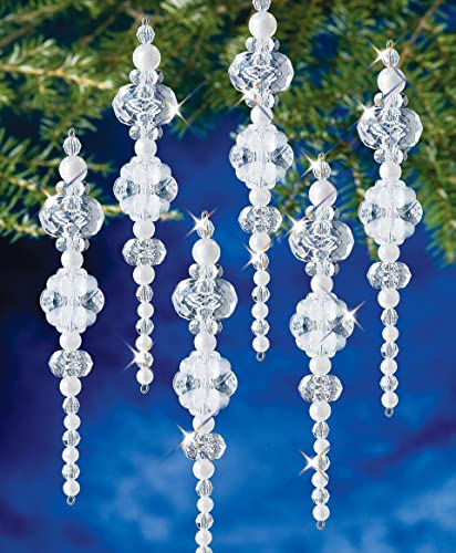 The Beadery Perlen-Ornament-Set Eis, Eis und Perlen, 6 Stück