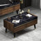 Homidea KARYA Couchtisch - Sofatisch - Wohnzimmertisch - Beistelltisch in elegantem und modernem Design (Couchtisch - Nussbaum/Marmor)
