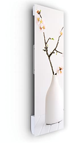ILO|Radiateur Électrique Soufflant Mural| Rayonnant 1250w Déco florale | +38 Décors| Extra Plat| 1250w| Pour pièce de 22m2 |Orientation Vert.|Éco, Silencieux| Fabrication Franc