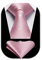 HISDERN Krawatte Rosa Herren Krawatten Kaninchen Muster mit Einstecktuch Krawatte Hochzeit und Taschentuch Set