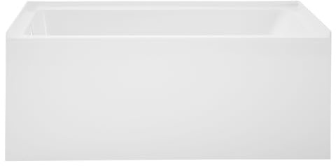 Voltaire 54 x 30 Skirted Left Drain Soaking Alcove Bathtub in Glossy White