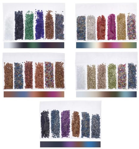 OLYCRAFT 150 g Zerkleinerte Glassplitter 30 Farben Mini Glassplitter Ungebohrte Chip Perlen Bunte Glassplitter Für Nail Art Dekoration DIY Handwerk Vasenfüller Handyhülle Dekor Schmuckherstellung
