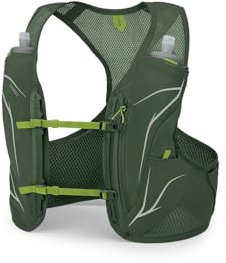 Osprey Duro LT Men's Running Hydration Vest with Hydraulics Soft Flasks, Seaweed Green/Limon, Small