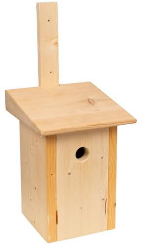 Lyra Pet® | Nistkasten Wilmas Pension - Handarbeit von Lebenshilfe e. V. | Einflugloch von 3 cm | Wetterfester Nistkasten aus Holz | Stabiles Vogelhaus für Garten & Balkon | Mit Abnehmbarem Dach