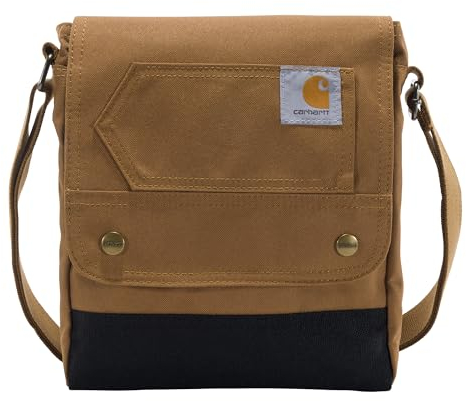 Carhartt Damen, Durable, Adjustable Bag with Flap Over Closure Tasche mit Schnappverschluss, langlebig, verstellbar, mit Klappverschluss, Everyday Crossbody Snap Brown
