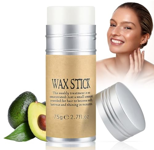 Haarwachs-Stick, Styling-Haarwachs, Wachsstab für Haare, Styling-Pomade für Flyaways Frizz Haar, kurzes mit mittellanges Haar, (75g)