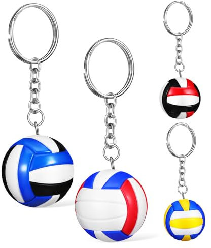 Yardwe 4 Stück Kunstleder Volleyball Schlüsselanhänger Dekorativer Schlüsselanhänger Volleyball Zubehör Volleyball Schlüsselanhänger Für Team Dekorativer Taschenanhänger Sportthema