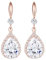 Linawe Ohrringe Hängend Rosegold, Schmuck Set Damen Ohrringe, Modeschmuck Kristall Diamant Diamanten Ohrringe Tropfen Moissanite Ohrringe Hochzeit