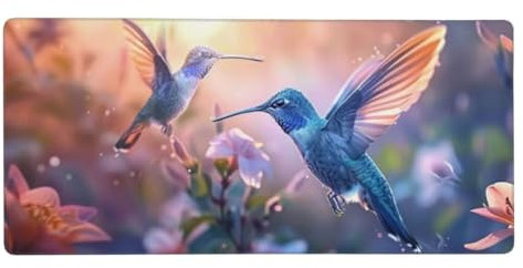 Gaming Tapis de Souris oiseau, Grand Tapis de Souris XXl 1200x600x3mm, lis Tapis Souris Clavier et Bureau Surface Lisse et Base en Caoutchouc Anti-dérapant Soft Cloth, PC et Ordinateur Portable N1-496