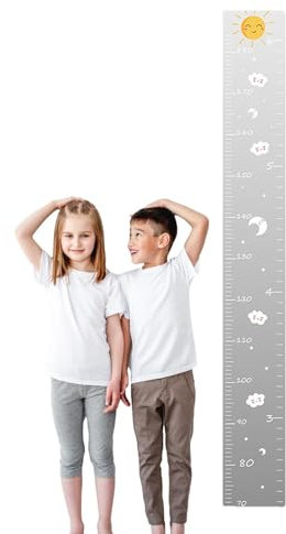 FmtwPhn Wachstumstabellenspiegel, Höhenwachstumstabellenlineal - Bruchsicheres Wachstumsdiagramm-Spiegellineal,-Ganzkörperspiegel mit Klebeband für Schlafzimmer und Spielzimmer
