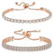 FDEETY Bracciale Tennis Regolabile Cristallo Brillante Gioielli Donna Elegante Stile Classico Accessorio Raffinato