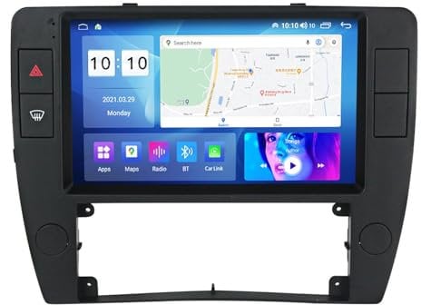 Android 14 Radio Coche 2 DIN 9 Pulgadas para VW Volkswagen Passat B5 2000 2001 2002 2003-2005 con Cámara de Respaldo Controles del Volante Bluetooth GPS Navi CarPlay inalámbrico con Bluetooth Dual P