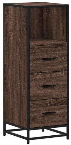 vidaXL Bathroom Cabinet Brown Oak 35x37.5x100 cm Engineered Wood
