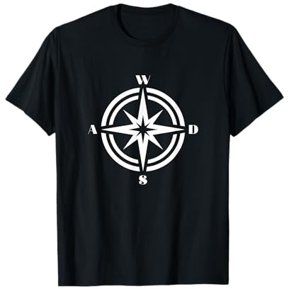 Funny WASD Compass Video Games Gamer PC Gaming T-Shirt