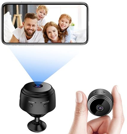 Camera Surveillance WiFi HD 1080p Intérieure/Extérieure, Camera Espion avec Détection de Mouvement, Vision Nocturne IR, Enregistrement Fluide, Capture d'Images et Stockage, Dissuasive 24h/24