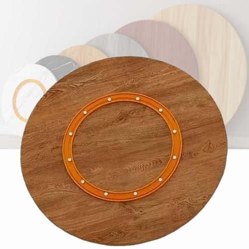 Plato giratorio de madera maciza para mesa de comedor resistente, bandeja redonda grande para el hogar, cocina, roble dorado, 90 cm