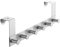 SOTECH Türgarderobe LINEA II (Edelstahl matt gebürstet, 380 x 110 mm, mit 6 Haken) Türhaken für 40 mm Türen ohne Falz – elegante Ordnung für Ihr Zuhause!