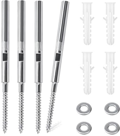 4 Pezzi Staffe per Mensole a Scomparsa Reggimensola 8x150 mm Reggi Mensola da Muro Capacità di Carico 18 kg per Legno, Staffe Mensola Ginvisibili, con Rondelle e Tasselli (150MM)